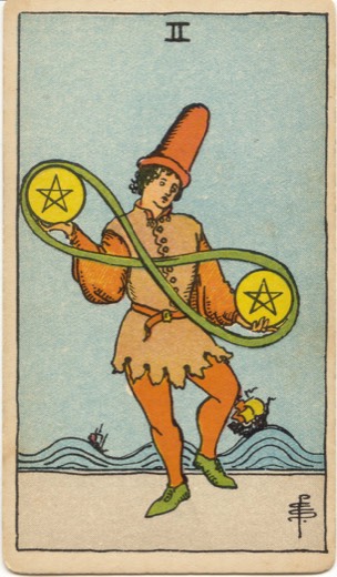 錢幣二 Two of Pentacles