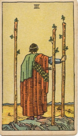 權杖三 Three of Wands