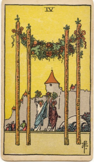 權杖四 Four of Wands
