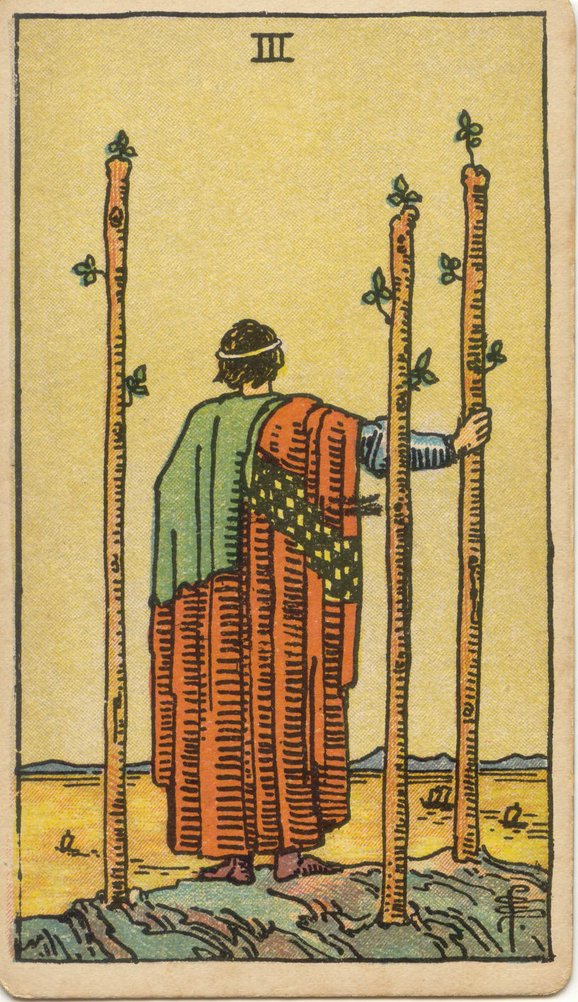 權杖三 Three of Wands
